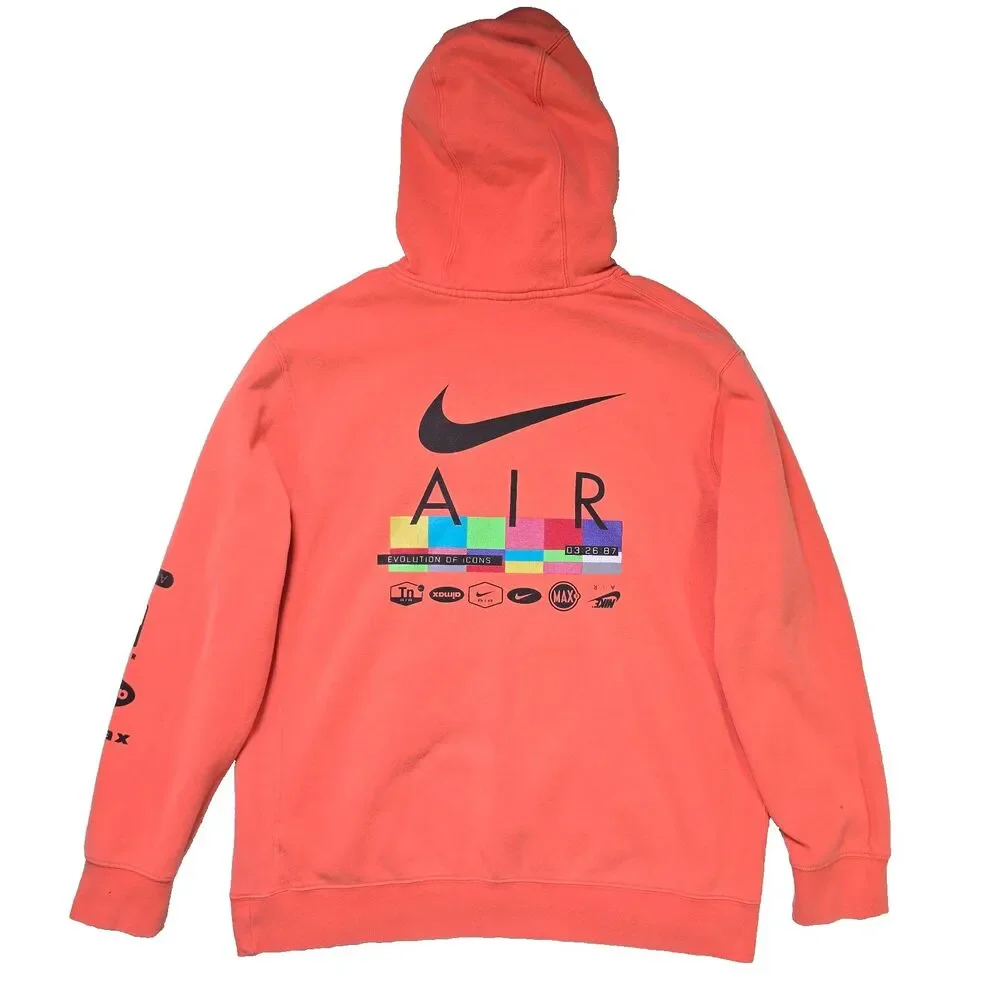 Nike Air Max Revolution Y2K Swoosh Spellout Double Sided Art Size XL Hoodie